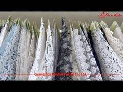 Elbise, giyim işleme yapımı için uygun moda çeşitli dantel kumaş.