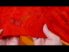 Süslemeleri Dantel% 100 Polyester Beyaz Nakış Kuşgözü Dantel Trim