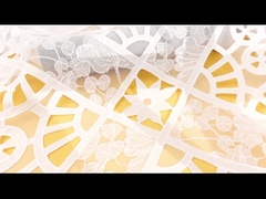 Elbise için Suda Çözünür Dantel Kumaş Fransız Çiçek Kimyasal Dantel Kumaş