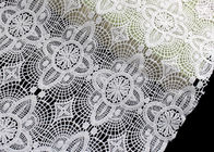 Floral Schiffli Water Soluble Lace Fabric With Poly Milk Fiber SGS Approval