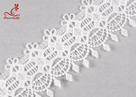 Fancy 5cm Fancy Water Soluble Flat Lace Trim With Embroidered Patterns For Clothing