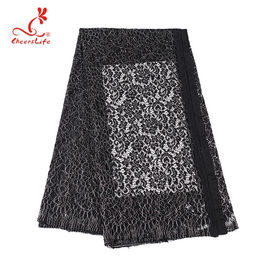 High quality Black Nylon lace fabric for evening dress