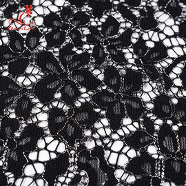 High quality Black Nylon lace fabric for evening dress