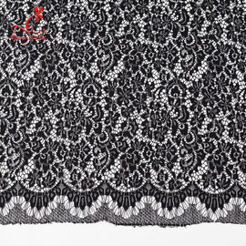 High quality Black Nylon lace fabric for evening dress
