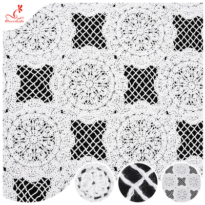 Kolsuz dantel bluz jacquard boş nakışlı bluz sıradan kadın elbisesi dantel kumaş