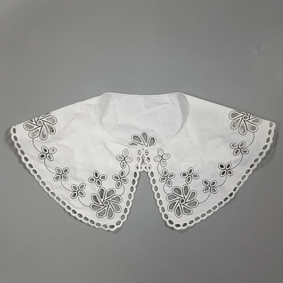 Polyester kumaşlı yuvarlak dantel yakası